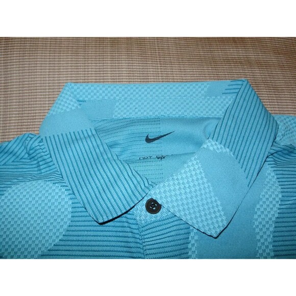 Nike Dri-Fit ADV Tour Camo Teal Polo Golf Shirt Men's XL textured NEW DR5312-381 - Picture 4 of 16